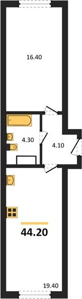Фото №1: 1-комнатная квартира 44 м² - Краснодар, Прикубанский внутригородской округ, мкр. жилой комплекс Самолёт-6