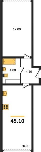 Фото №1: 1-комнатная квартира 45 м² - Краснодар, Прикубанский внутригородской округ, мкр. жилой комплекс Самолёт-6