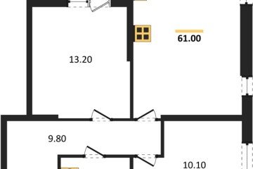Фото №1: 2-комнатная квартира 61 м² - Краснодар, мкр. жилой комплекс Самолёт-6, 