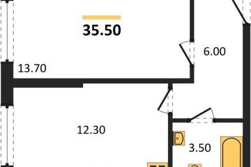 Фото №1: 1-комнатная квартира 35 м² - Краснодар, мкр. жилой комплекс Самолёт-6, 