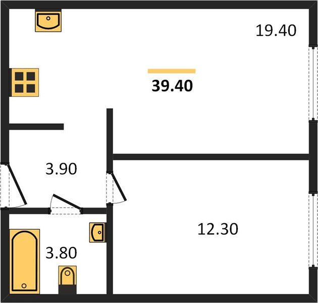 Фото №1: 1-комнатная квартира 39 м² - Краснодар, Прикубанский внутригородской округ, мкр. жилой комплекс Самолёт-6