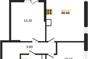 Фото №1: 2-комнатная квартира 60 м² - Краснодар, мкр. жилой комплекс Самолёт-6, 
