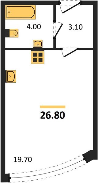 Фото №1: Студия 26 м² - Краснодар, Прикубанский внутригородской округ, мкр. жилой комплекс Самолёт-6