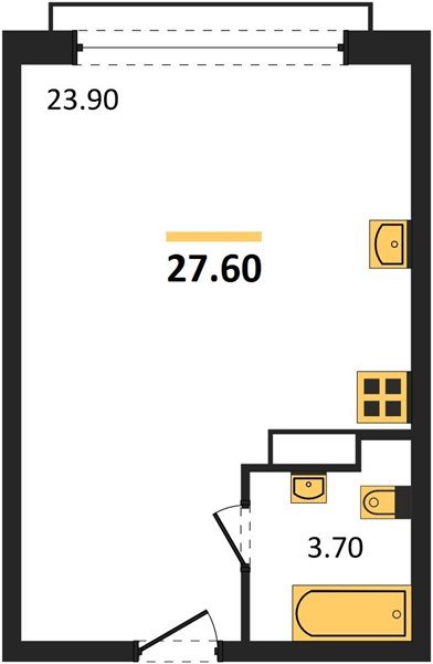 Фото №1: Студия 27 м² - Краснодар, жилой комплекс Самолёт-6, 