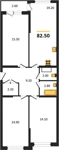 Фото №1: 3-комнатная квартира 82 м² - Краснодар, Прикубанский внутригородской округ, мкр. жилой комплекс Самолёт-6