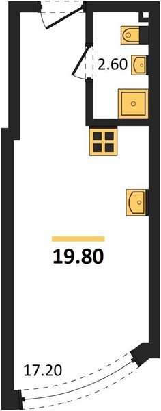 Фото №1: Студия 19 м² - Краснодар, Прикубанский внутригородской округ, мкр. жилой комплекс Самолёт-6