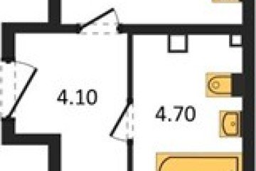 Фото №1: 1-комнатная квартира 44 м² - Краснодар, мкр. жилой комплекс Самолёт-6, 
