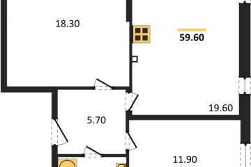 Фото №1: 2-комнатная квартира 59 м² - Краснодар, мкр. жилой комплекс Самолёт-6, 