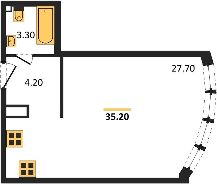 Фото №1: Студия 35 м² - Краснодар, Прикубанский внутригородской округ, мкр. жилой комплекс Самолёт-6
