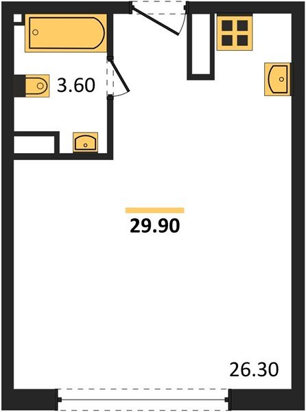 Фото №1: Студия 29 м² - Краснодар, Прикубанский внутригородской округ, мкр. жилой комплекс Самолёт-6