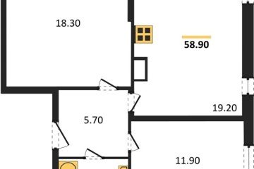 Фото №1: 2-комнатная квартира 58 м² - Краснодар, мкр. жилой комплекс Самолёт-6, 