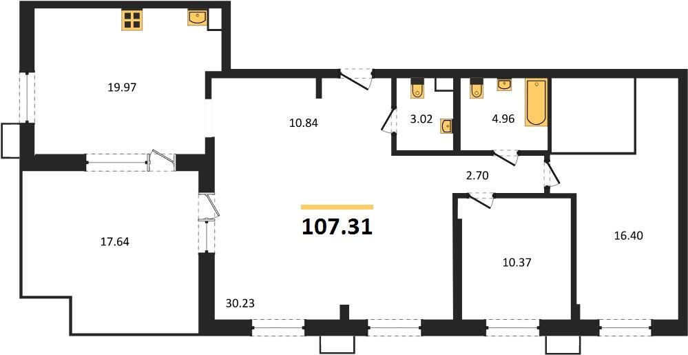 Фото №1: 3-комнатная квартира 106 м² - Армавир, 8-й, 8