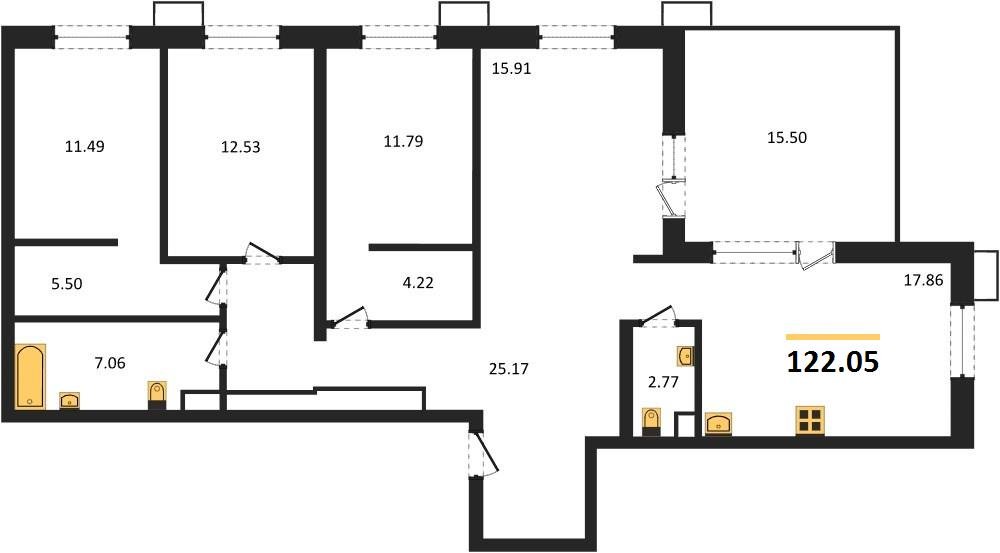 Фото №1: 4-комнатная квартира 122 м² - Армавир, жилой комплекс Римские Каникулы, 