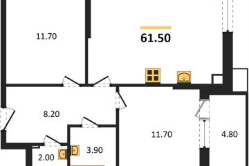 Фото №1: 2-комнатная квартира 61 м² - Краснодар, мкр. Парк Победы, ул. имени Героя Дангириева, 2к1