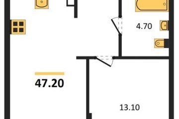 Фото №1: 1-комнатная квартира 47 м² - Краснодар, мкр. Парк Победы, ул. имени Героя Дангириева, 2к1