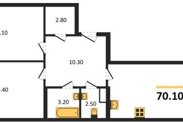 Фото №1: 2-комнатная квартира 70 м² - Краснодар, мкр. Парк Победы, ул. имени Героя Дангириева, 2к1