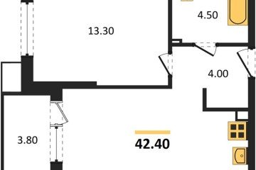 Фото №1: 1-комнатная квартира 42 м² - Краснодар, мкр. Парк Победы, ул. имени Героя Дангириева, 2к1