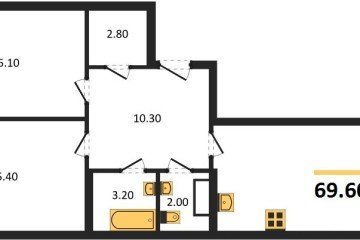 Фото №1: 2-комнатная квартира 69 м² - Краснодар, мкр. Парк Победы, ул. имени Героя Дангириева, 2к1