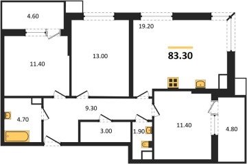 Фото №1: 3-комнатная квартира 83 м² - Краснодар, мкр. Парк Победы, ул. имени Героя Дангириева, 2к1