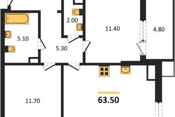 Фото №1: 2-комнатная квартира 63 м² - Краснодар, мкр. Парк Победы, ул. имени Героя Дангириева, 2к1
