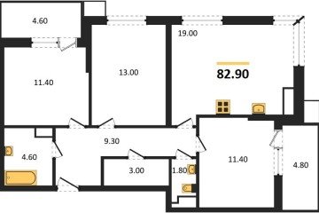 Фото №1: 3-комнатная квартира 83 м² - Краснодар, мкр. Парк Победы, ул. имени Героя Дангириева, 2к1