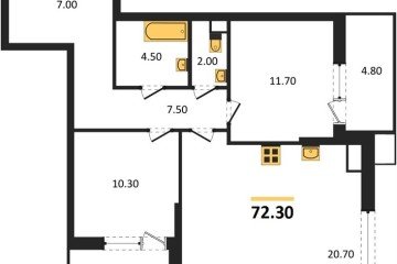 Фото №1: 2-комнатная квартира 72 м² - Краснодар, мкр. Парк Победы, ул. имени Героя Дангириева, 2к1