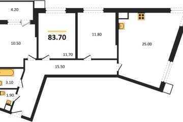 Фото №1: 3-комнатная квартира 84 м² - Краснодар, мкр. Парк Победы, 