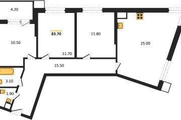 Фото №1: 3-комнатная квартира 83 м² - Краснодар, мкр. Парк Победы, 