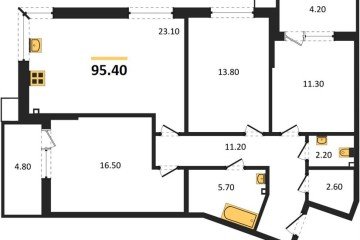 Фото №1: 3-комнатная квартира 96 м² - Краснодар, мкр. Парк Победы, 