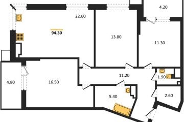 Фото №1: 3-комнатная квартира 95 м² - Краснодар, мкр. Парк Победы, 