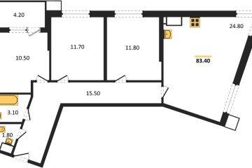 Фото №1: 3-комнатная квартира 83 м² - Краснодар, мкр. Парк Победы, 