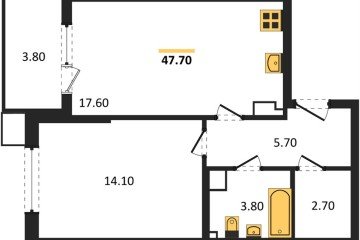 Фото №1: 1-комнатная квартира 48 м² - Краснодар, мкр. Парк Победы, 