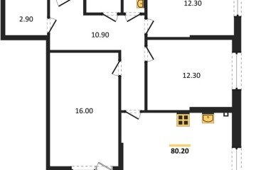 Фото №1: 3-комнатная квартира 80 м² - Краснодар, мкр. Парк Победы, 