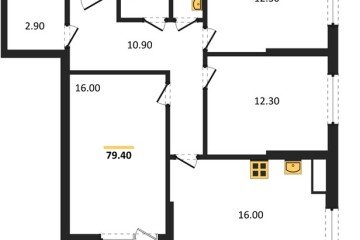 Фото №1: 3-комнатная квартира 79 м² - Краснодар, мкр. Парк Победы, 