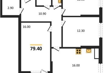 Фото №1: 3-комнатная квартира 79 м² - Краснодар, мкр. Парк Победы, 