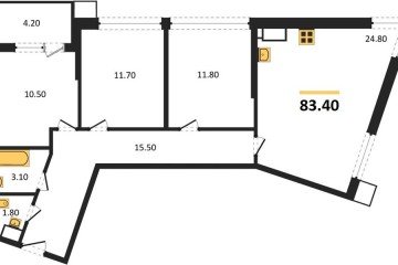 Фото №1: 3-комнатная квартира 84 м² - Краснодар, мкр. Парк Победы, 