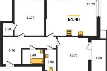 Фото №1: 2-комнатная квартира 64 м² - Краснодар, мкр. Прикубанский внутригородской округ, 