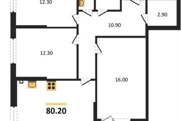 Фото №1: 3-комнатная квартира 80 м² - Краснодар, мкр. Прикубанский внутригородской округ, 