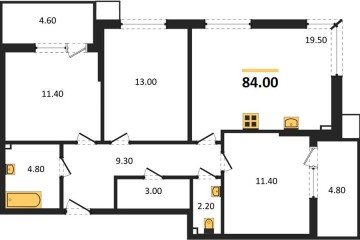 Фото №1: 3-комнатная квартира 85 м² - Краснодар, мкр. Прикубанский внутригородской округ, 