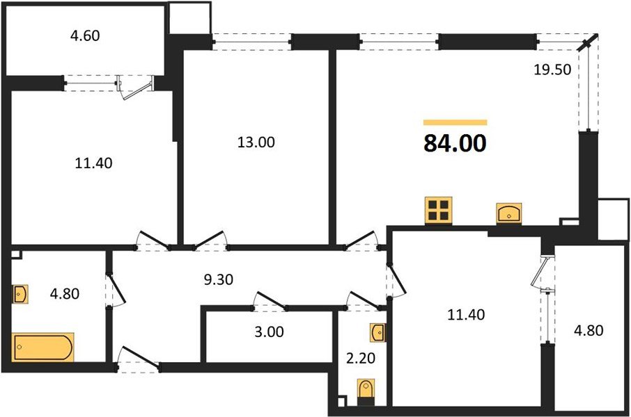 Фото №1: 3-комнатная квартира 85 м² - Краснодар, Парк Победы, мкр. Прикубанский внутригородской округ
