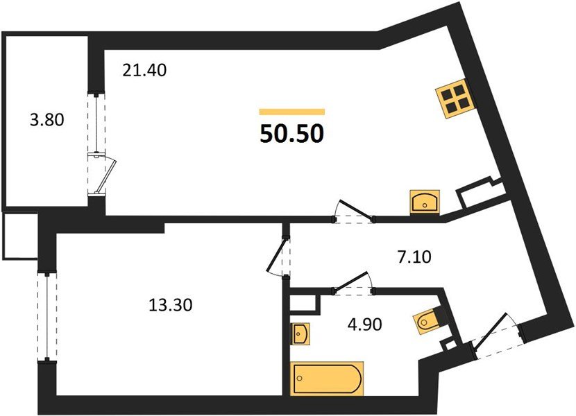 Фото №1: 1-комнатная квартира 51 м² - Краснодар, Парк Победы, мкр. Прикубанский внутригородской округ