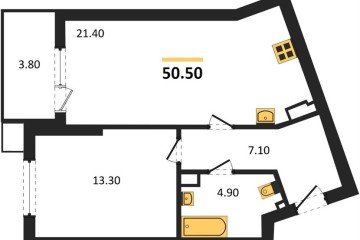 Фото №1: 1-комнатная квартира 50 м² - Краснодар, мкр. Прикубанский внутригородской округ, 