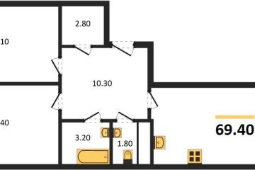 Фото №1: 2-комнатная квартира 69 м² - Краснодар, мкр. Прикубанский внутригородской округ, 