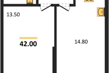 Фото №1: 1-комнатная квартира 42 м² - Краснодар, мкр. жилой комплекс Рекорд, ул. Новороссийская, 102/8к5