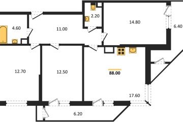 Фото №1: 3-комнатная квартира 88 м² - Краснодар, мкр. жилой комплекс Рекорд, ул. Новороссийская, 102/8к5