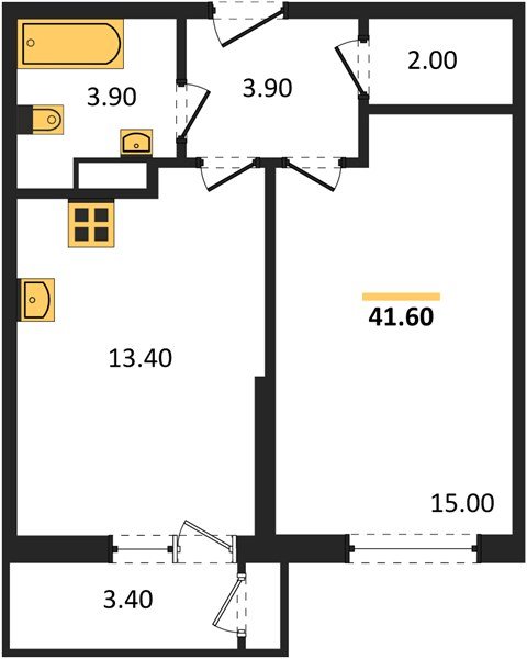 Фото №1: 1-комнатная квартира 41 м² - Краснодар, ЖК Рекорд, Карасунский внутригородской округ, Центральный внутригородской округ, Черёмушки, мкр. жилой комплекс Рекорд, ул. Новороссийская, 102/8к5
