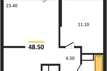 Фото №1: 1-комнатная квартира 48 м² - Краснодар, мкр. жилой комплекс Рекорд, ул. Новороссийская, 102/8к5