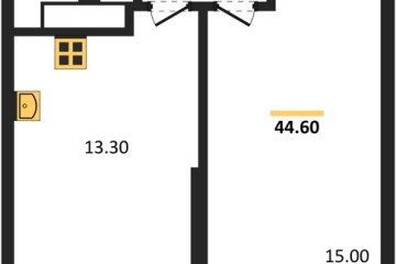 Фото №1: 1-комнатная квартира 44 м² - Краснодар, мкр. жилой комплекс Рекорд, ул. Новороссийская, 102/8к5