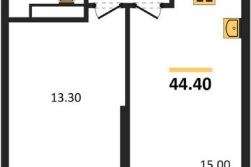 Фото №1: 1-комнатная квартира 44 м² - Краснодар, мкр. жилой комплекс Рекорд, ул. Новороссийская, 102/8к5
