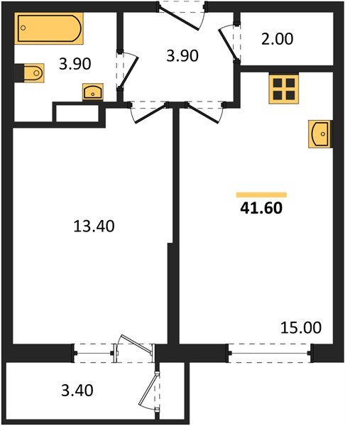 Фото №1: 1-комнатная квартира 41 м² - Краснодар, ЖК Рекорд, Карасунский внутригородской округ, Центральный внутригородской округ, Черёмушки, мкр. жилой комплекс Рекорд, ул. Новороссийская, 102/8к5